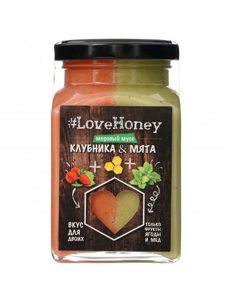 Медовый мусс клубника, мята