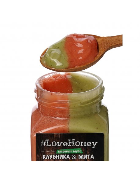 Медовый мусс клубника, мята